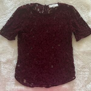Loft Wine Color Top